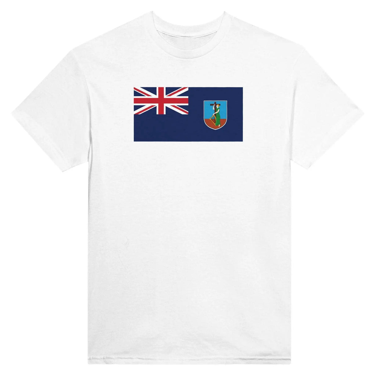 T-shirt drapeau montserrat coton mélangé brodé élégant