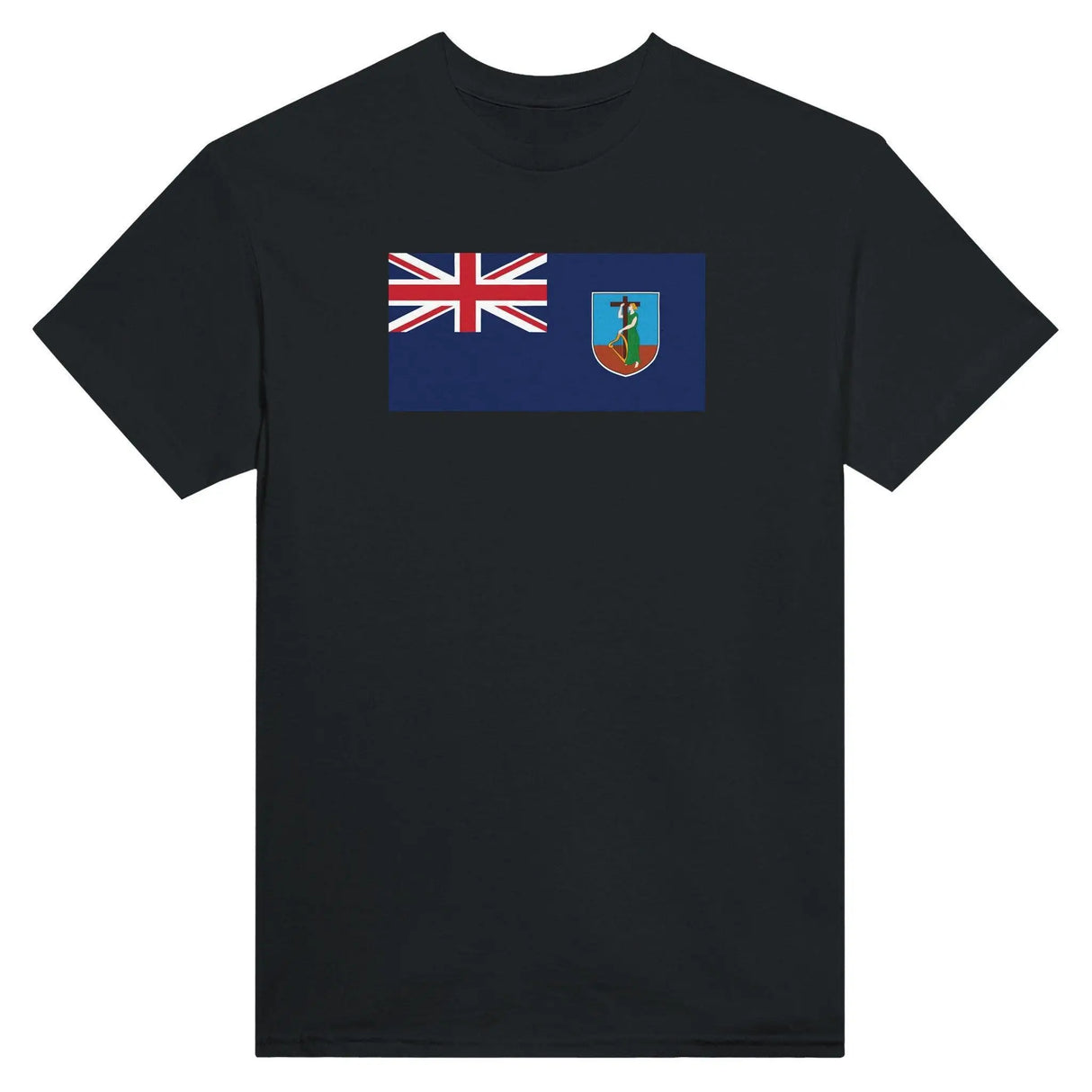 T-shirt drapeau montserrat coton mélangé brodé élégant