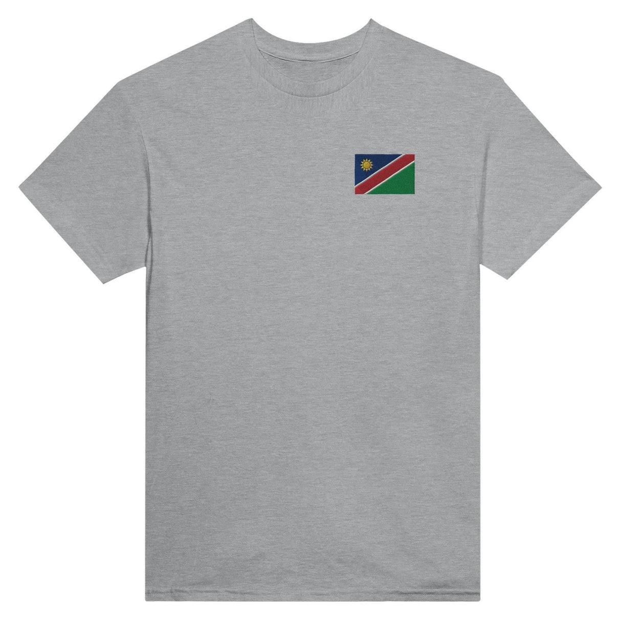 T-shirt drapeau namibie broderie couleur coton mélangé