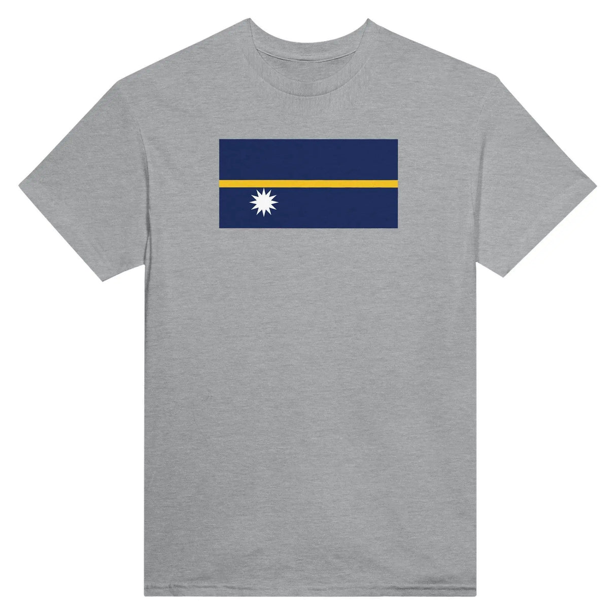 T-shirt drapeau nauru brodé en coton mélangé élégant