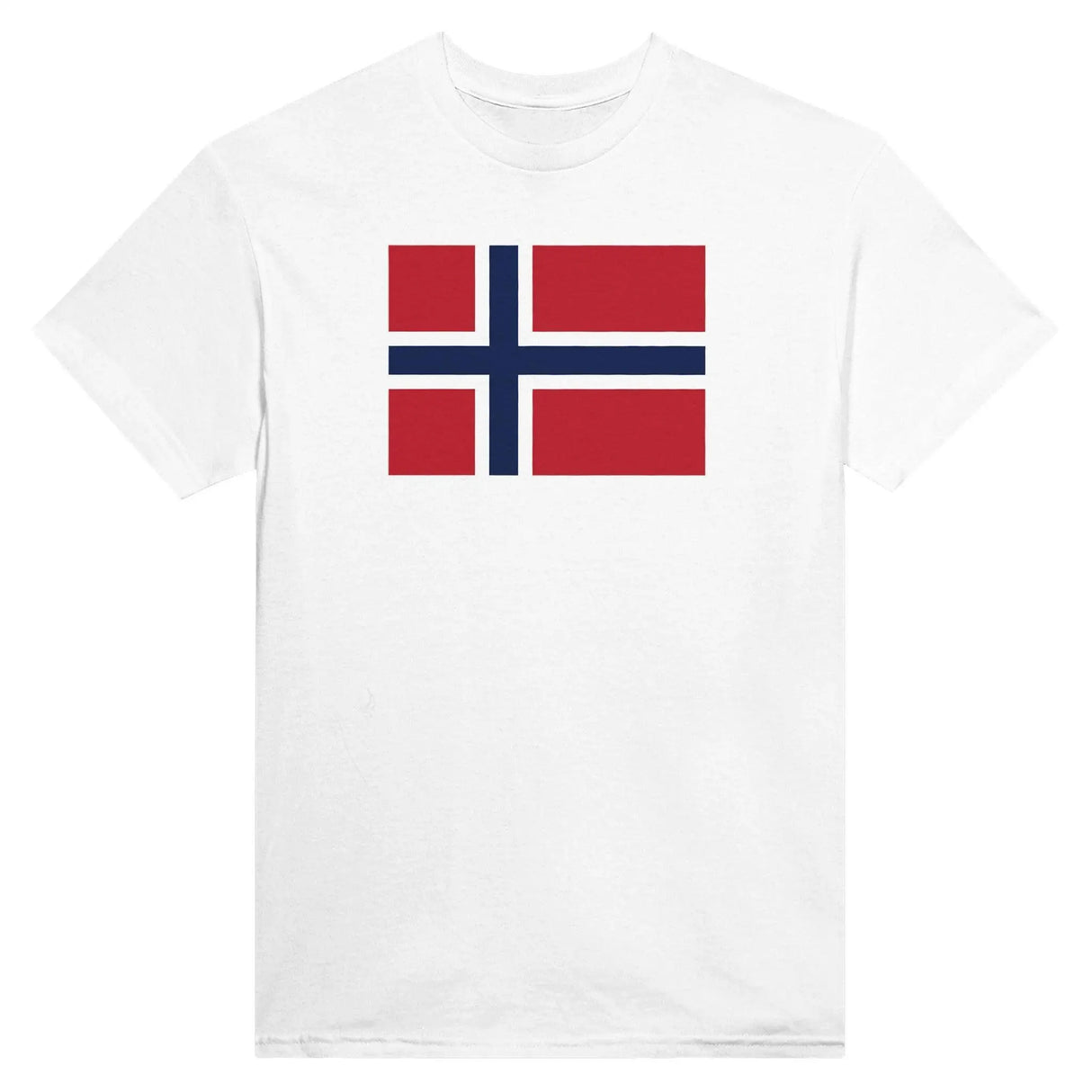 T-shirt drapeau norvège coton épais brodé manches longues