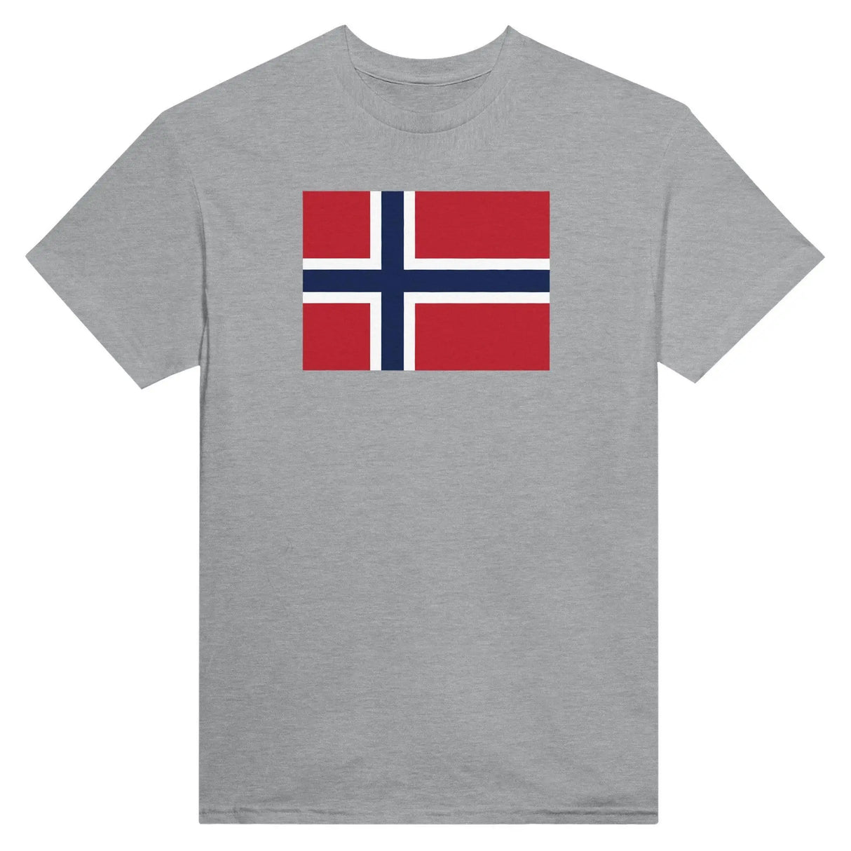 T-shirt drapeau norvège coton épais brodé manches longues