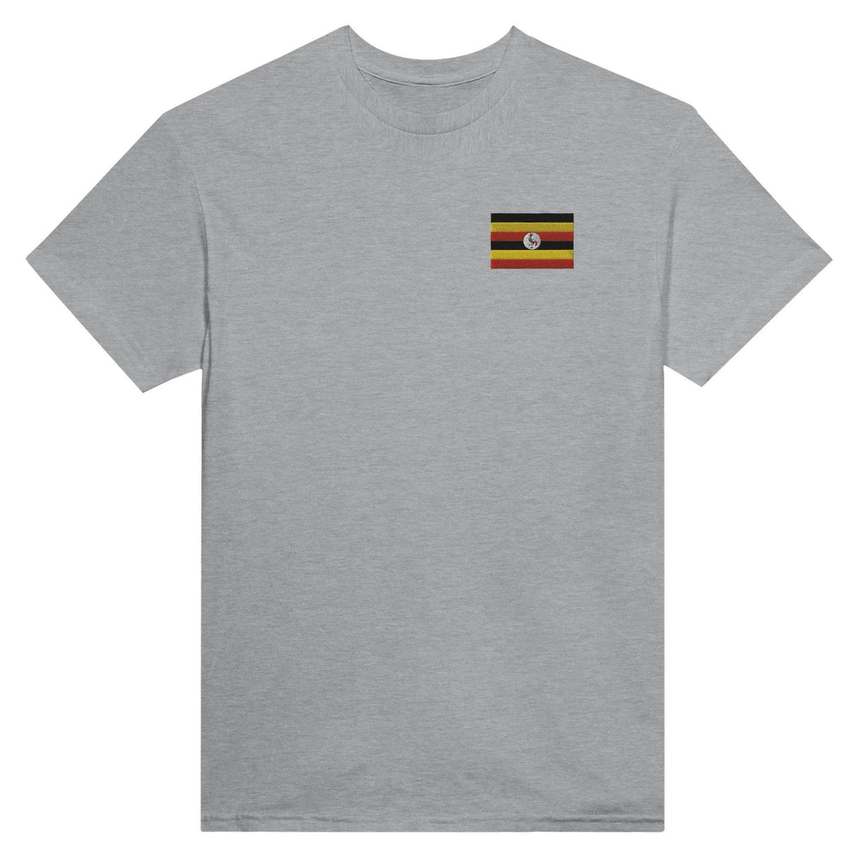 T-shirt drapeau ouganda broderie couleur coton épais