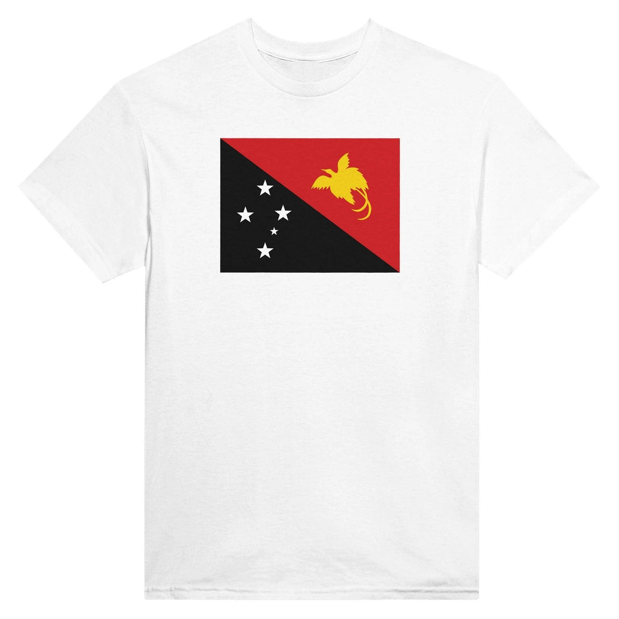 T-shirt drapeau papouasie-nouvelle-guinée brodé coton épais