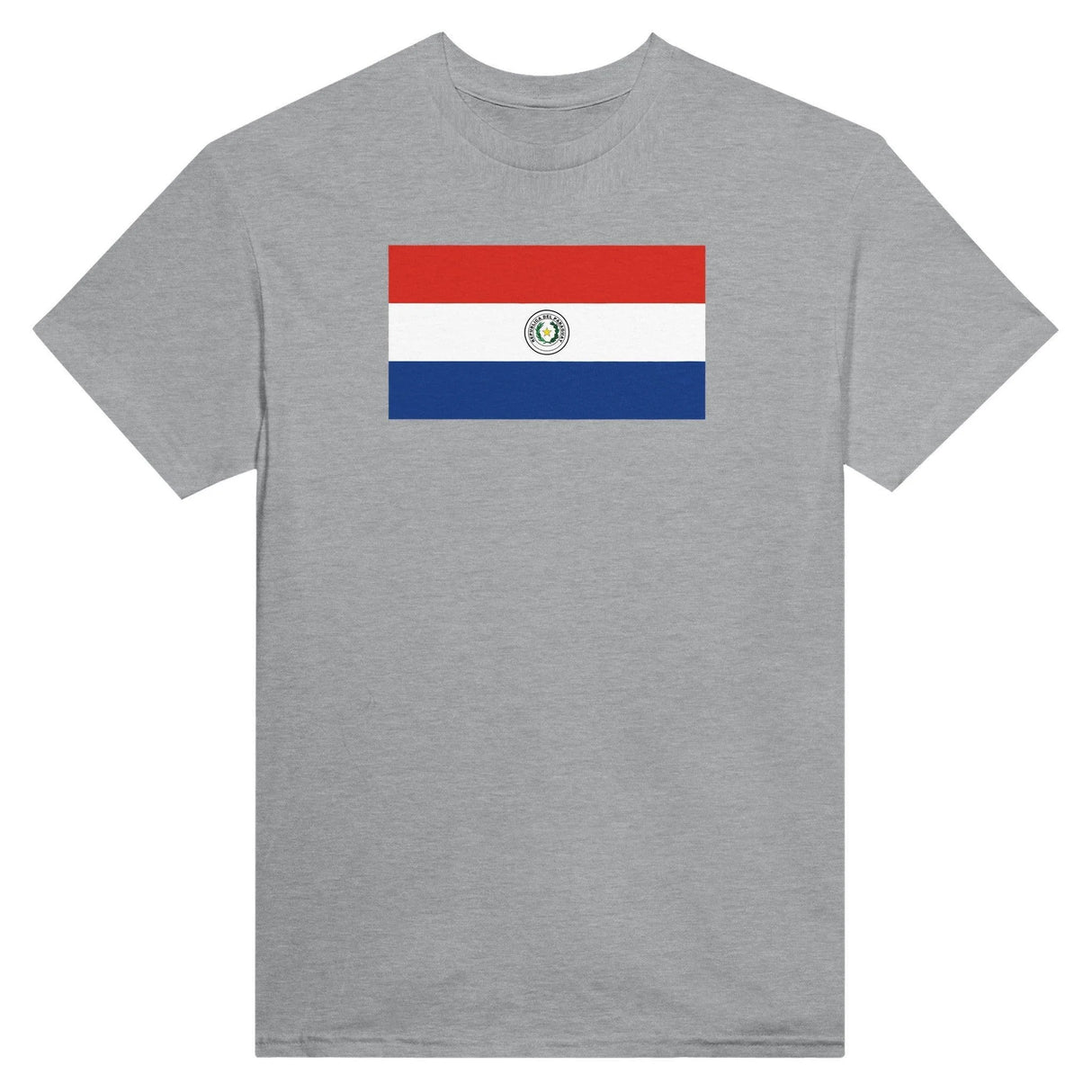 T-shirt drapeau paraguay brodé en coton mélangé élégant