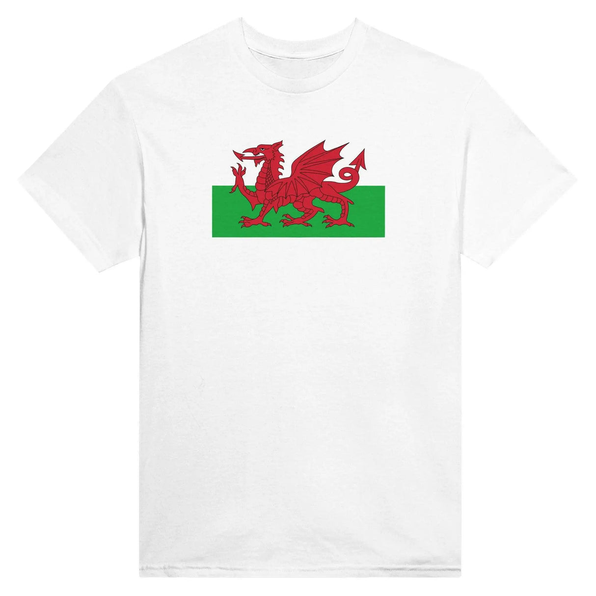 T-shirt drapeau pays de galles brodé coton mélangé