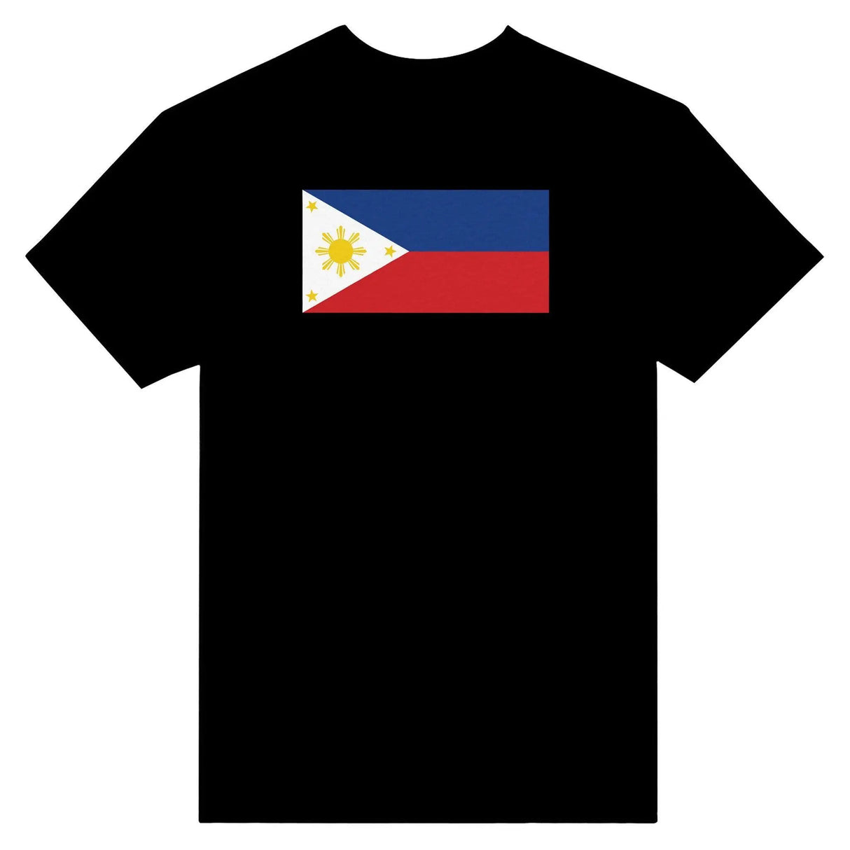 T-shirt drapeau philippines brodé coton épais mélangé