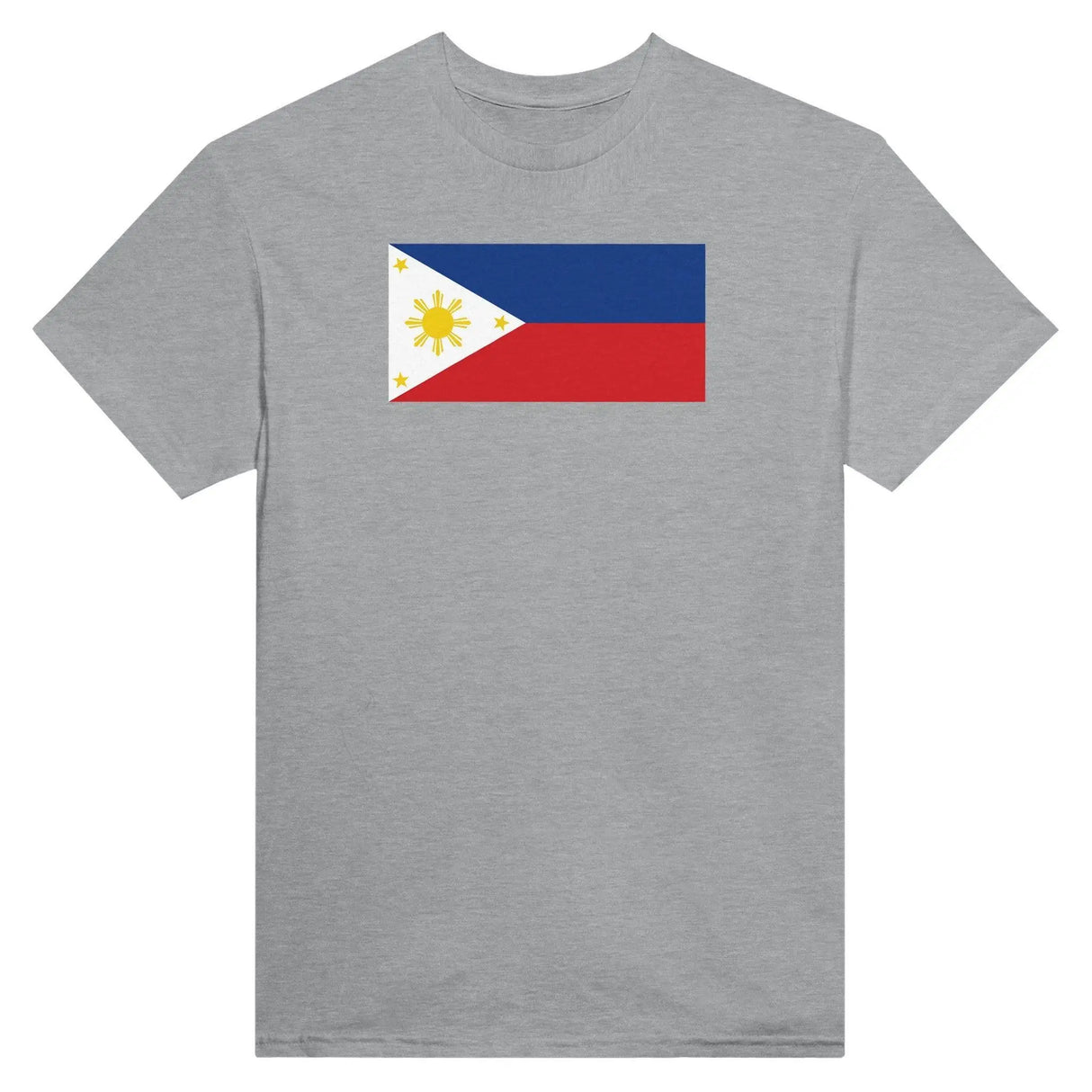 T-shirt drapeau philippines brodé coton épais mélangé