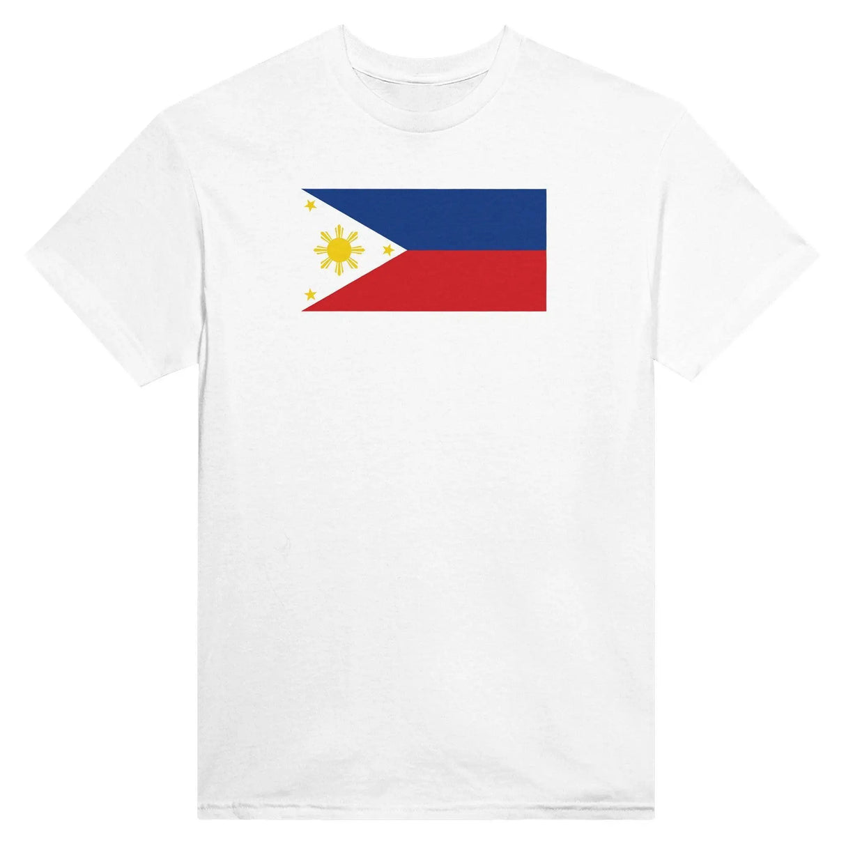 T-shirt drapeau philippines brodé coton épais mélangé