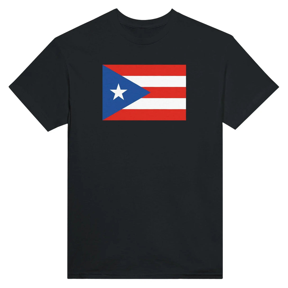 T-shirt drapeau porto rico brodé en coton mélangé
