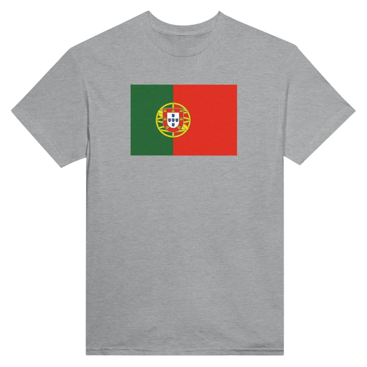 T-shirt drapeau portugal brodé en coton mélangé
