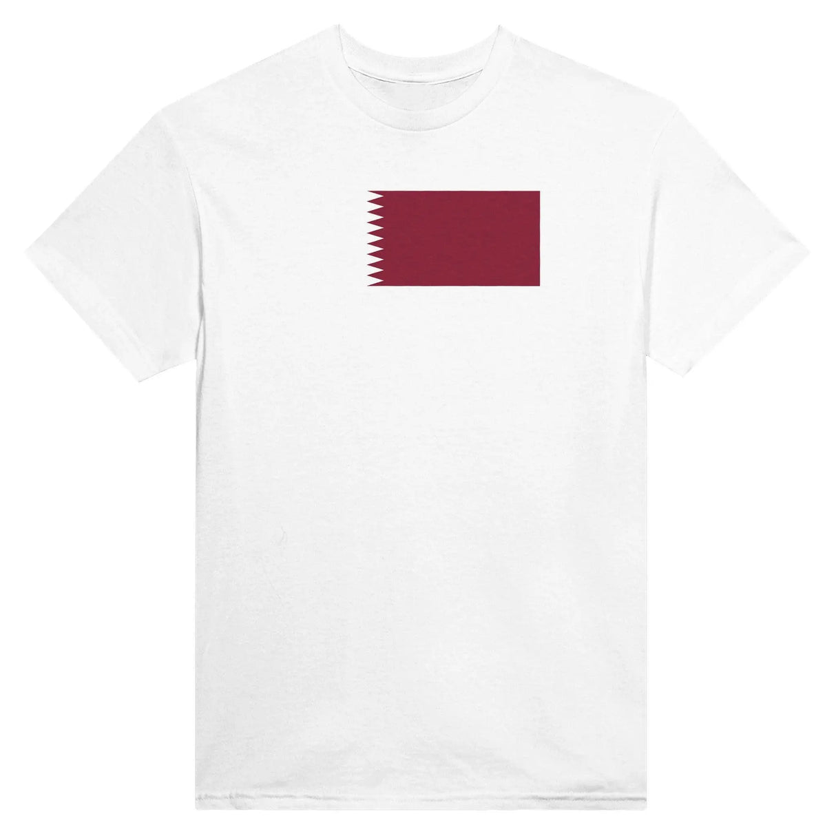 T-shirt drapeau qatar brodé coton mélangé élégant