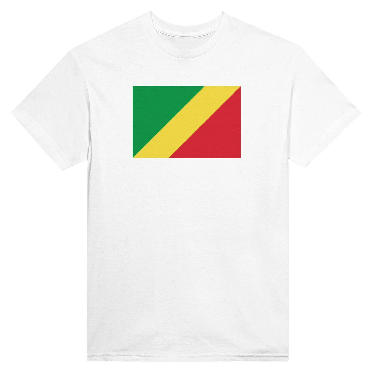 T-shirt drapeau république du congo coton mélangé brodé