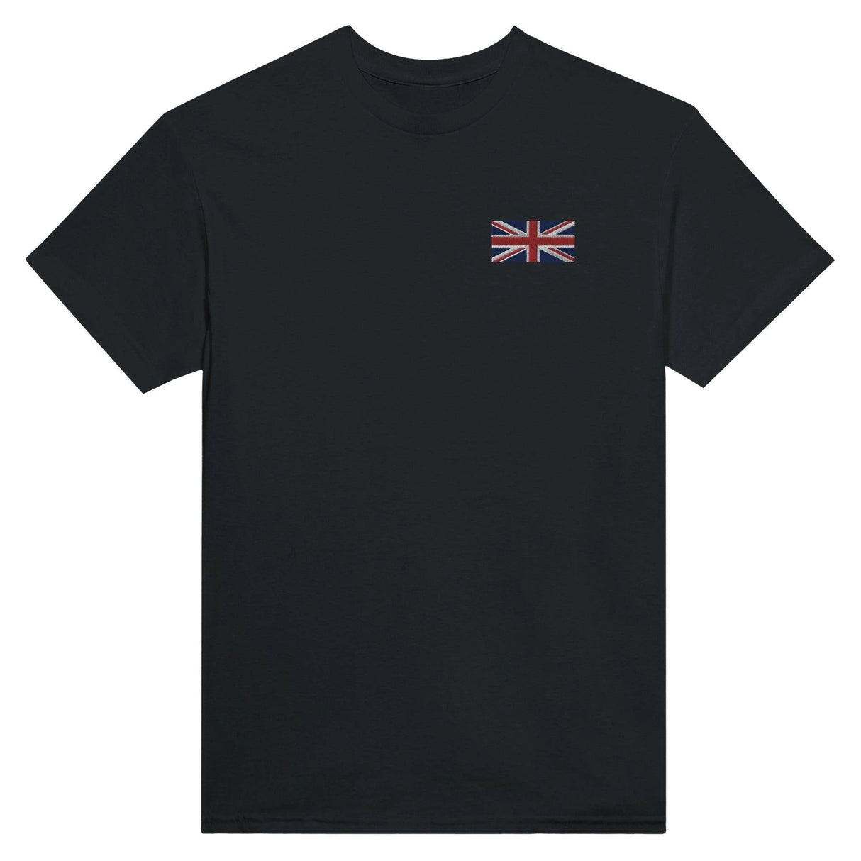 T-shirt drapeau royaume-uni broderie couleur coton épais