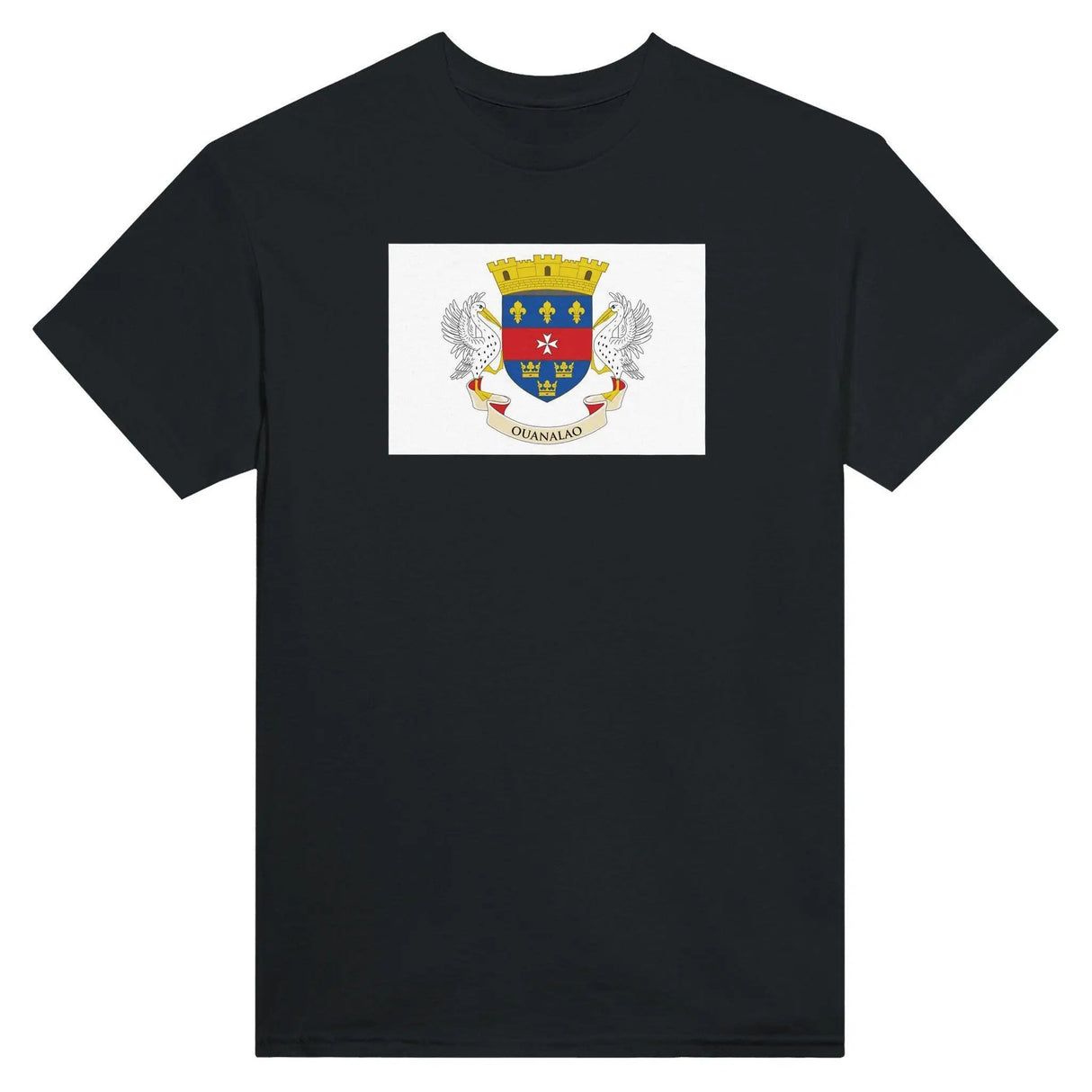 T-shirt drapeau saint-barthélemy brodé coton mélangé