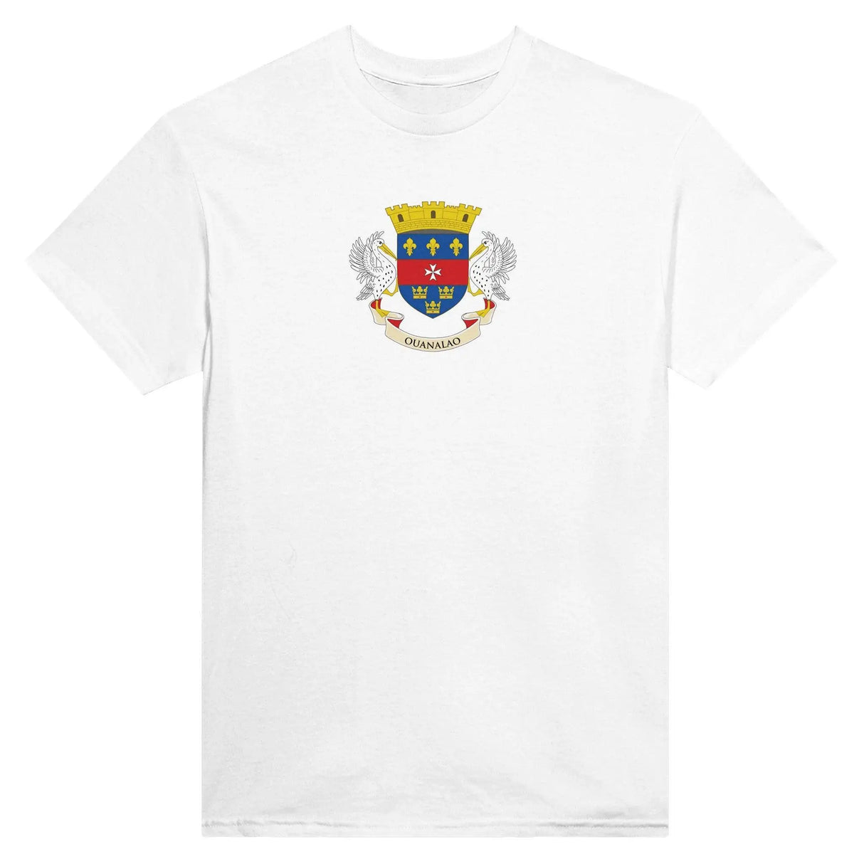 T-shirt drapeau saint-barthélemy brodé coton mélangé