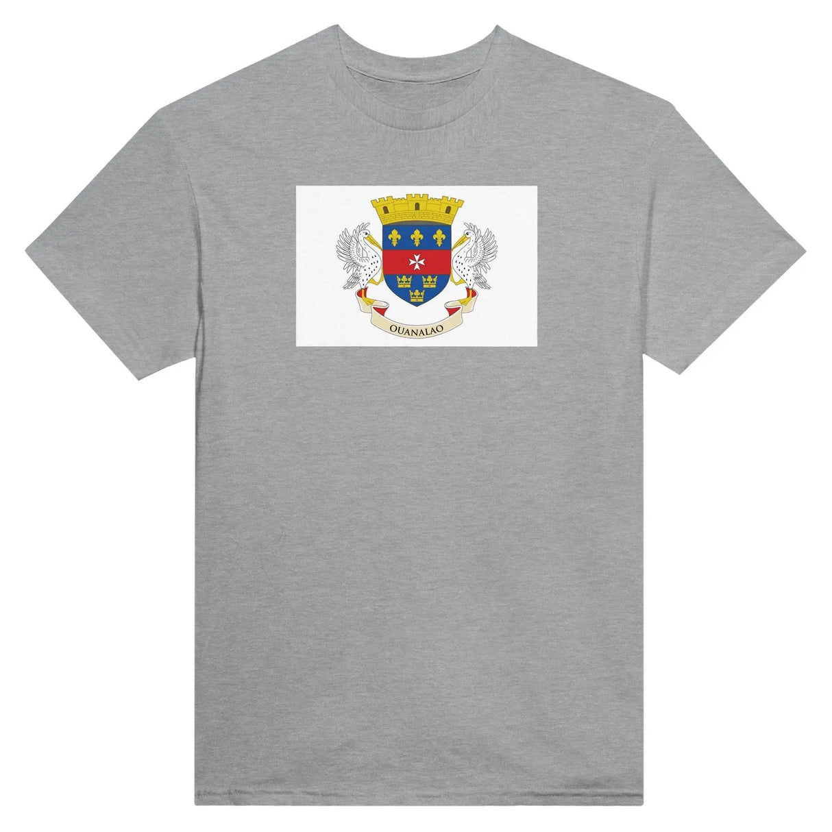 T-shirt drapeau saint-barthélemy brodé coton mélangé