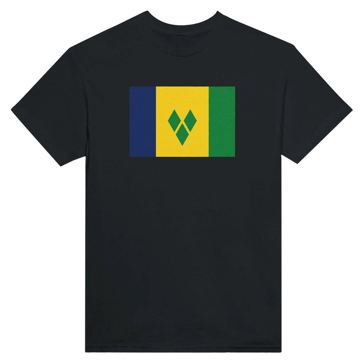 T-shirt drapeau saint-vincent coton épais brodé doux