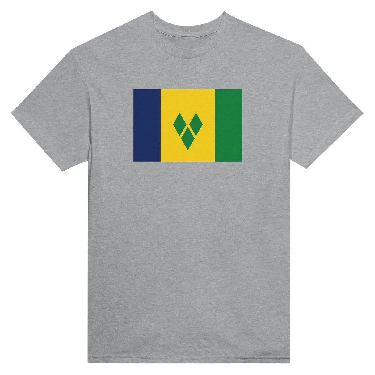 T-shirt drapeau saint-vincent coton épais brodé doux
