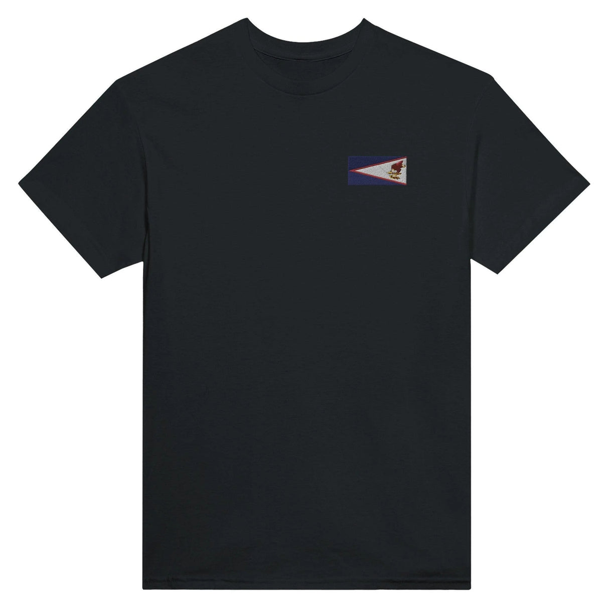 T-shirt drapeau samoa américaines broderie coton mélangé
