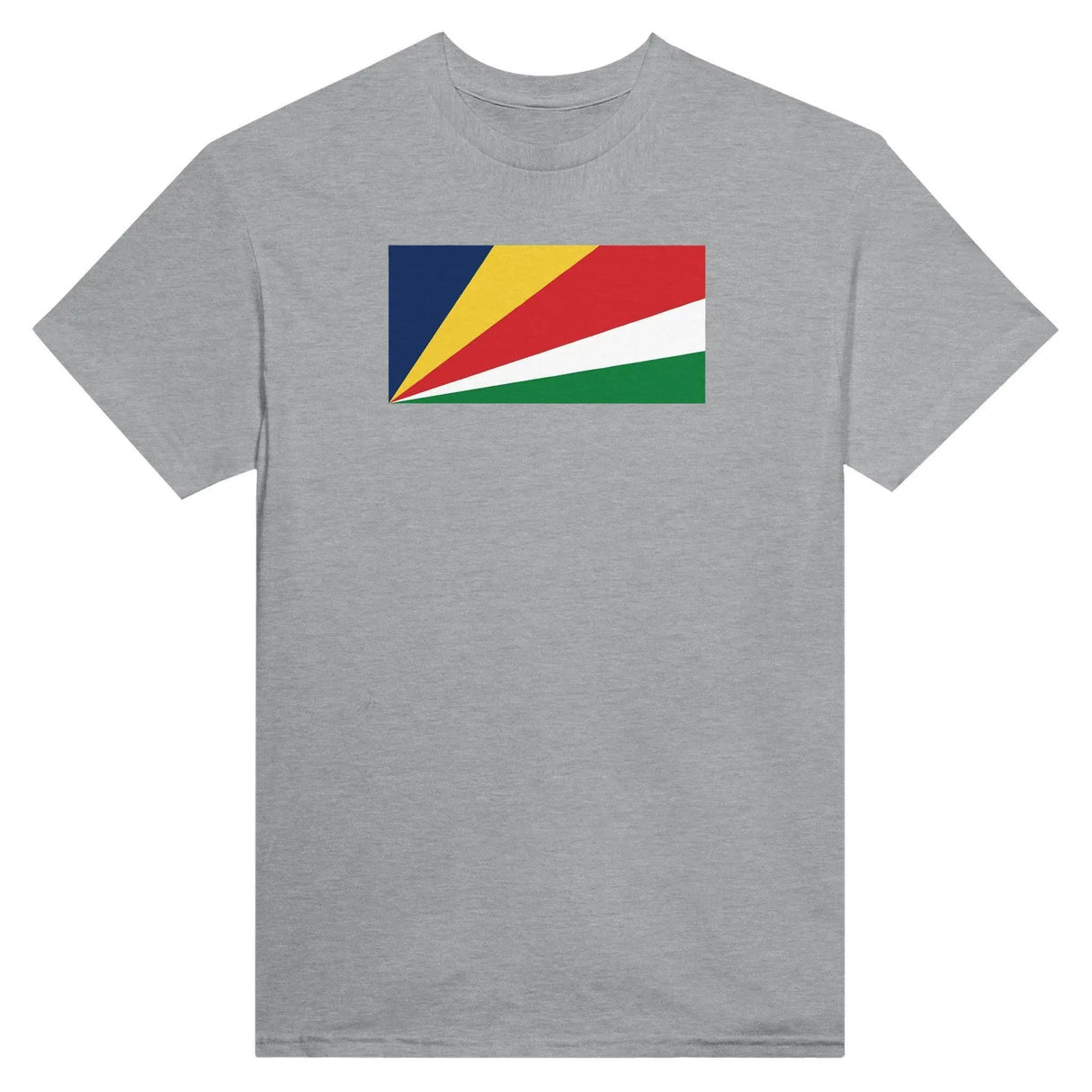T-shirt drapeau seychelles coton mélangé brodé élégant
