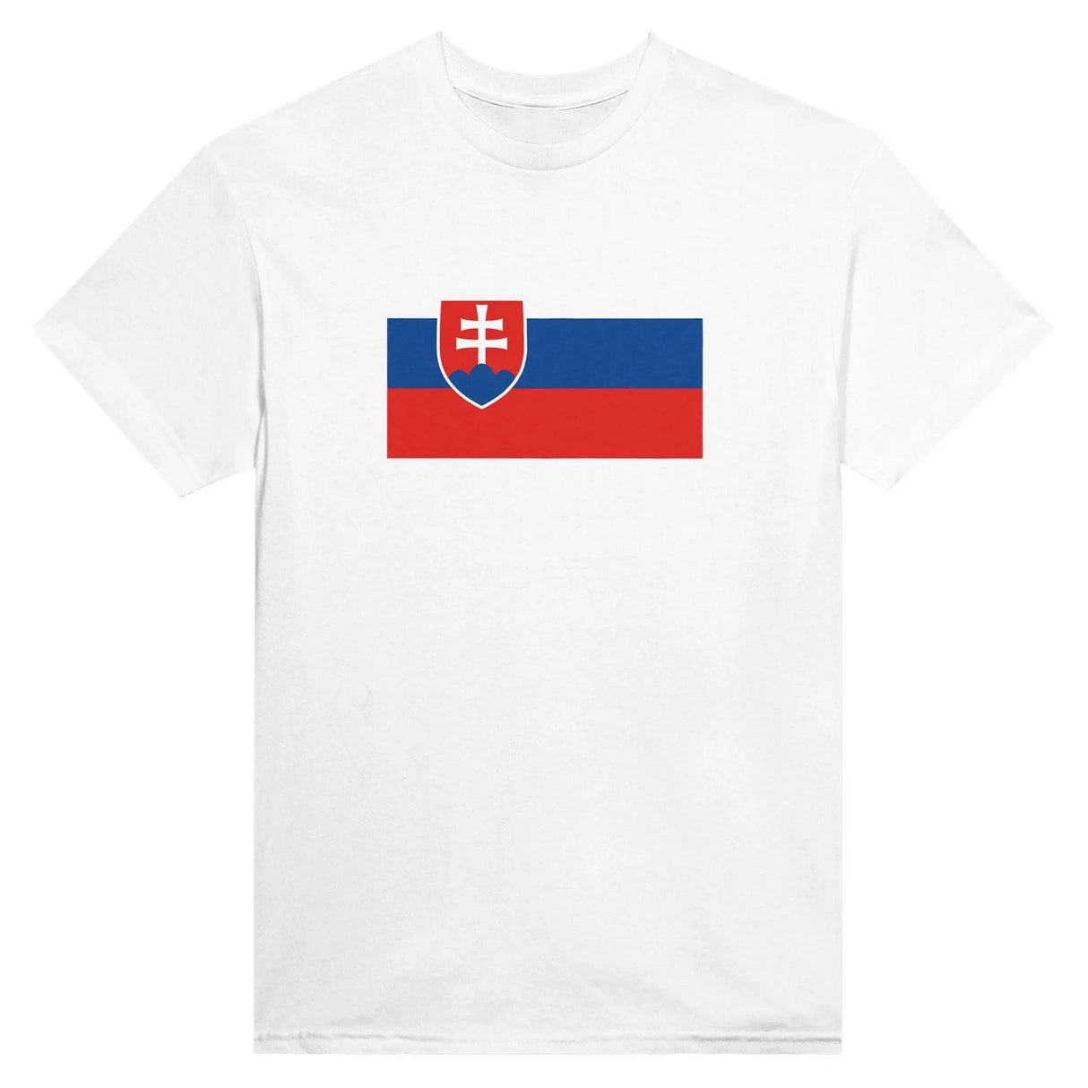 T-shirt drapeau slovaquie coton mélangé brodé manches longues