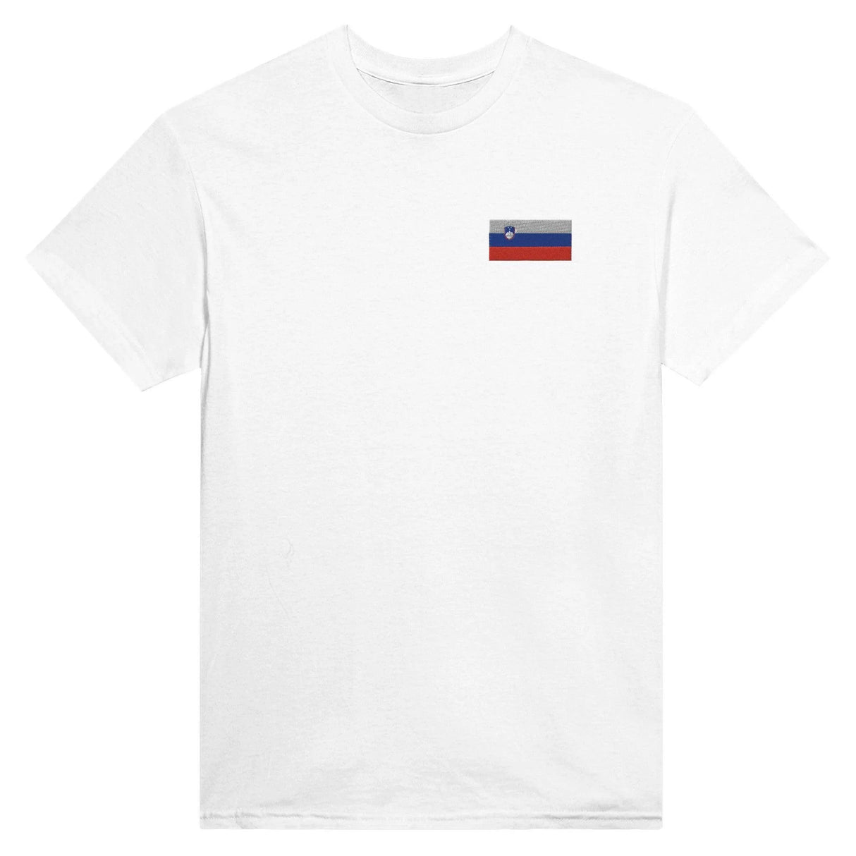 T-shirt drapeau slovénie broderie couleur coton mélangé