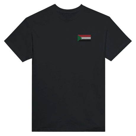 T-shirt drapeau soudan brodé coton mélangé élégant