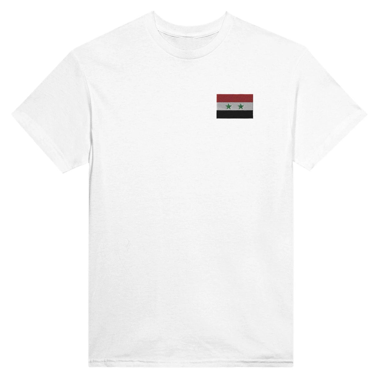 T-shirt drapeau syrie broderie couleur coton mélangé