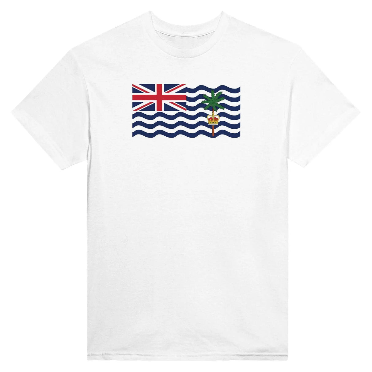 T-shirt drapeau territoire britannique coton mélangé brodé
