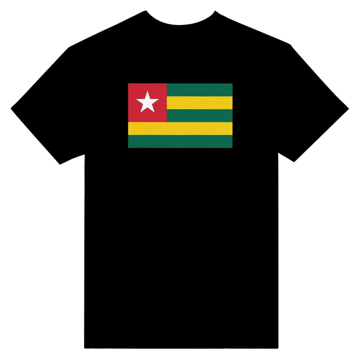 T-shirt drapeau togo brodé coton mélangé manches longues