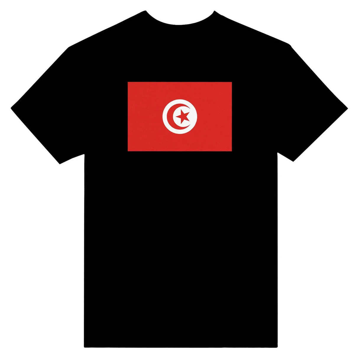 T-shirt drapeau tunisie brodé coton mélangé rouge