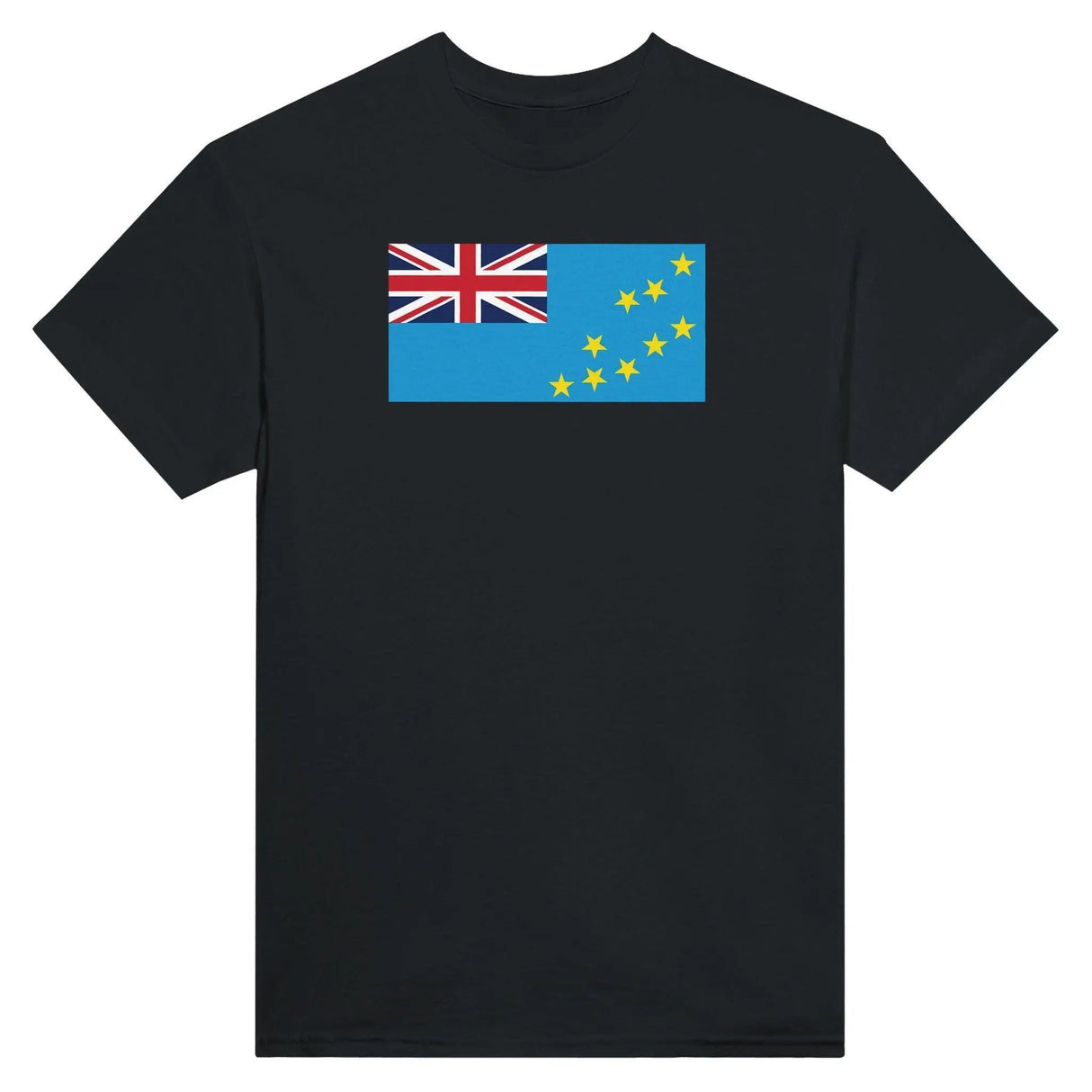 T-shirt drapeau tuvalu brodé coton mélangé manches longues