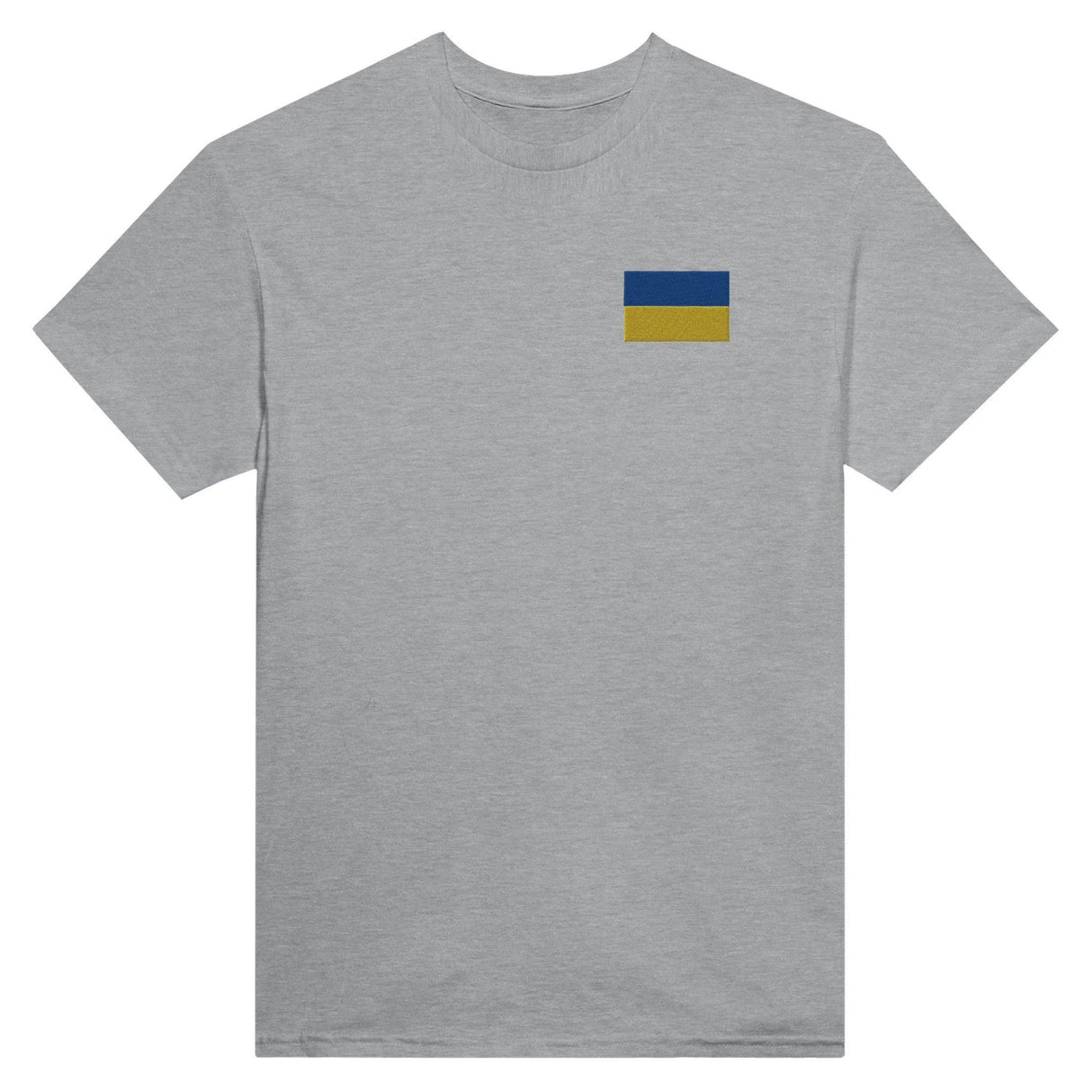 T-shirt drapeau ukraine coton mélangé broderie couleur
