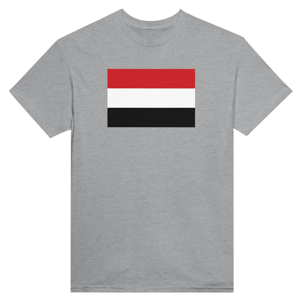 T-shirt drapeau yémen brodé en coton mélangé
