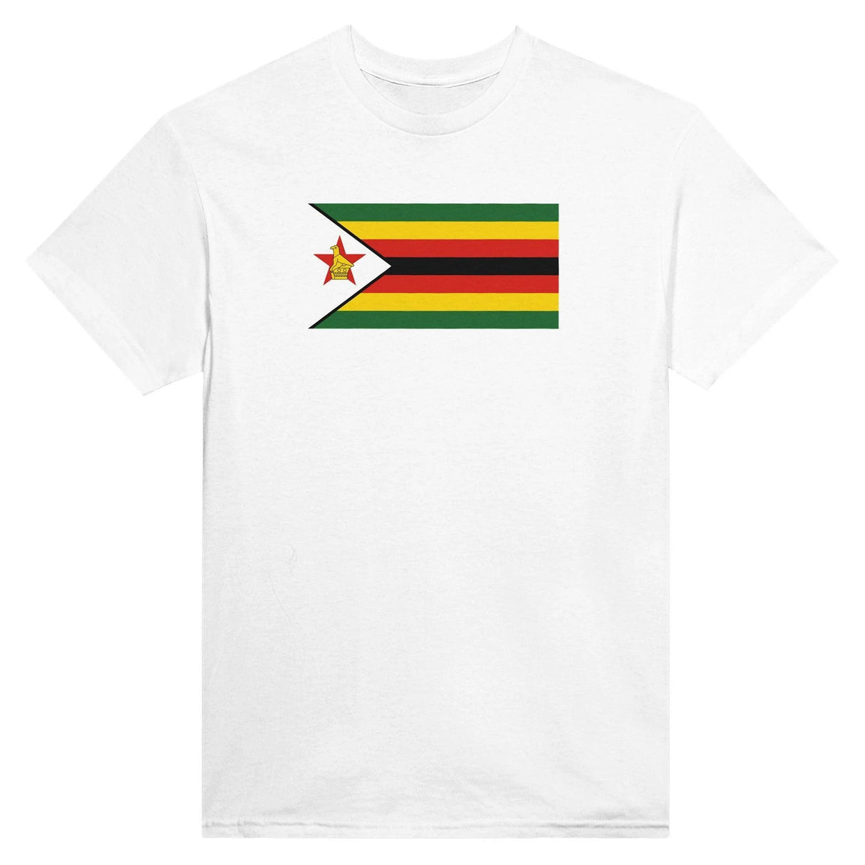 T-shirt drapeau zimbabwe coton mélangé brodé élégant