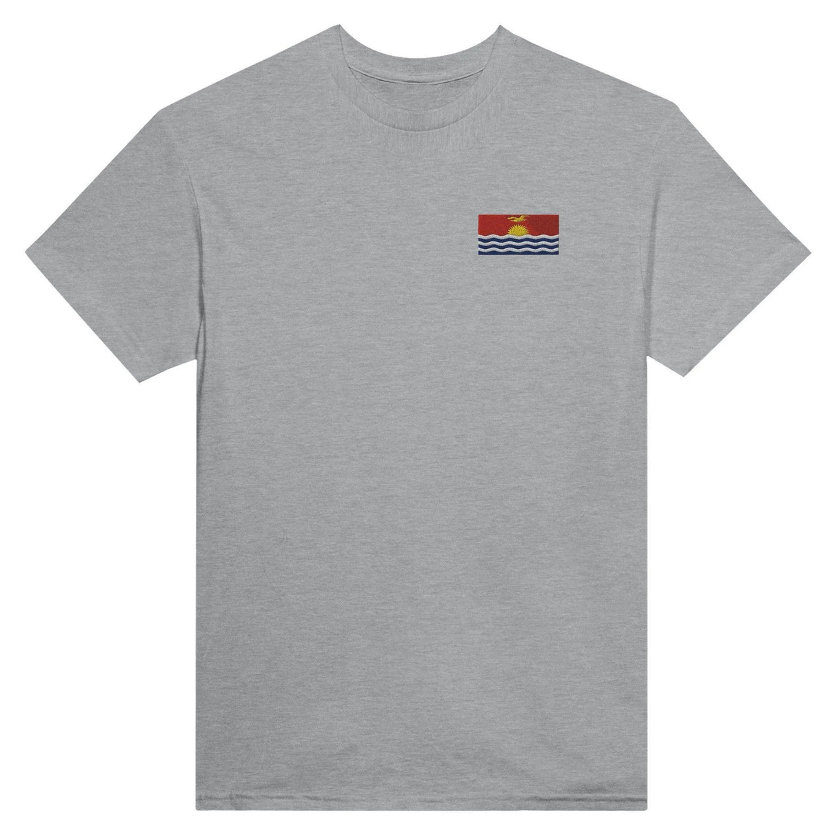 T-shirt kiribati broderie couleur en coton épais mélangé
