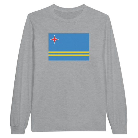 T-shirt manches longues drapeau d’aruba coton mélangé