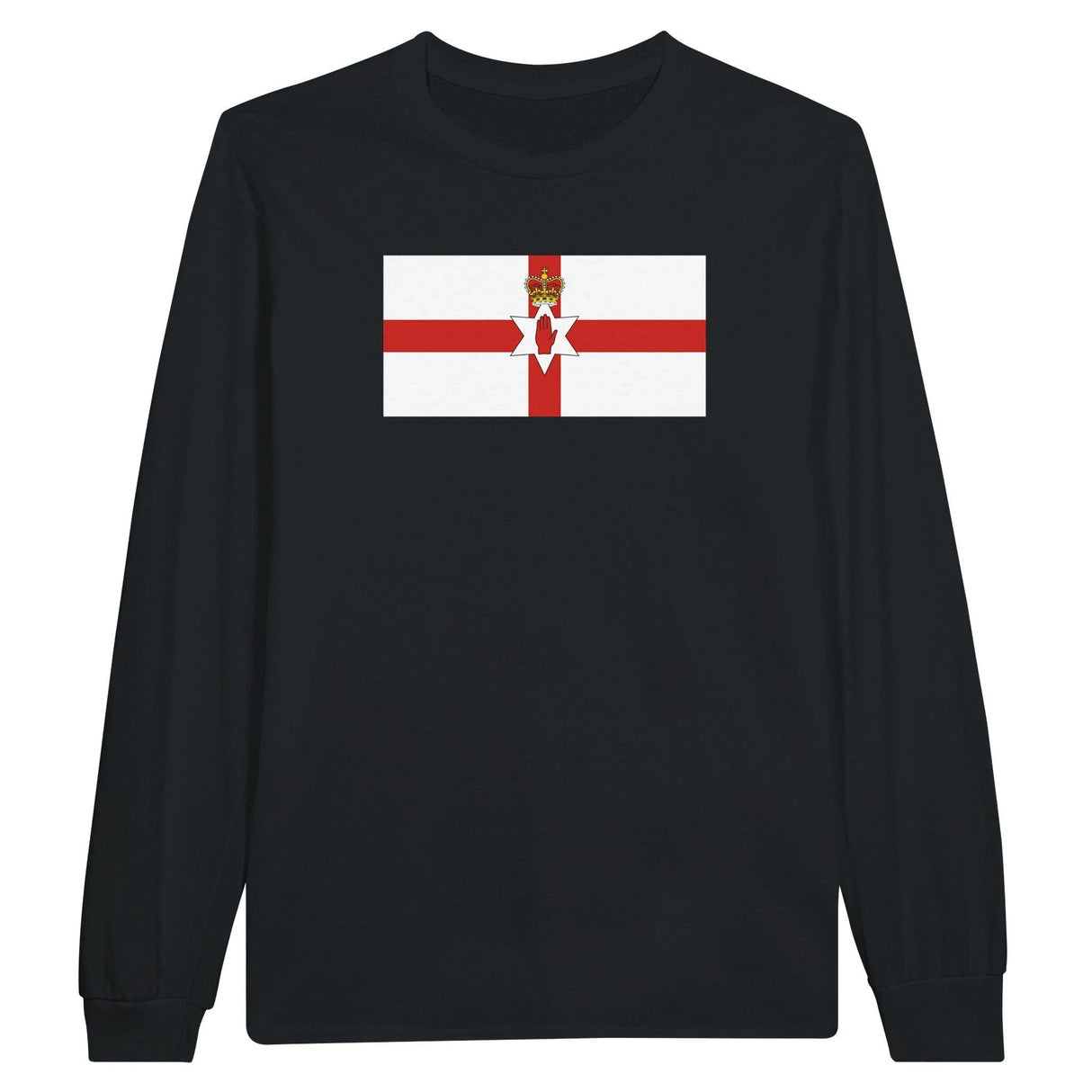 T-shirt manches longues drapeau irlande du nord coton doux