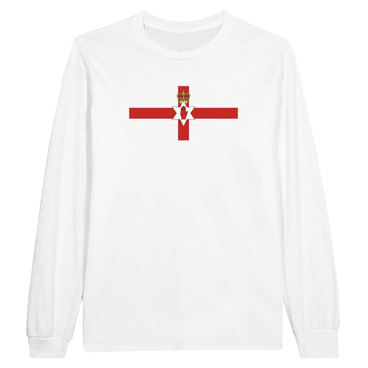 T-shirt manches longues drapeau irlande du nord coton doux