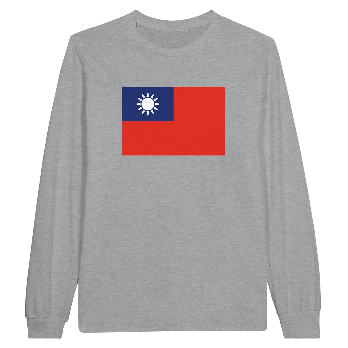 T-shirt manches longues drapeau république de chine coton doux