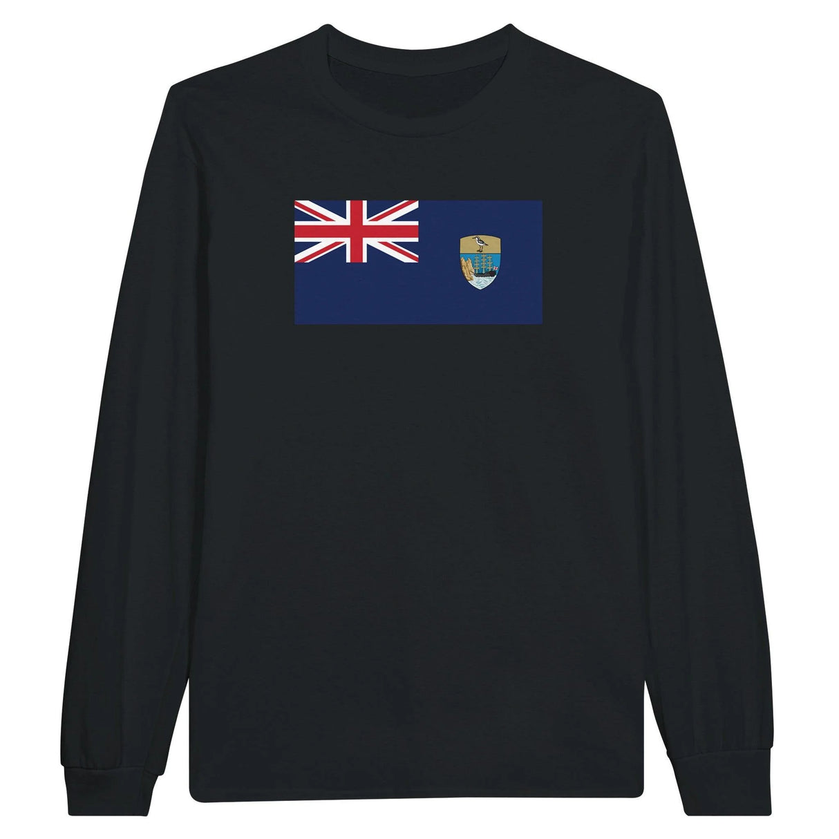 T-shirt manches longues drapeau tristan da cunha coton mélangé