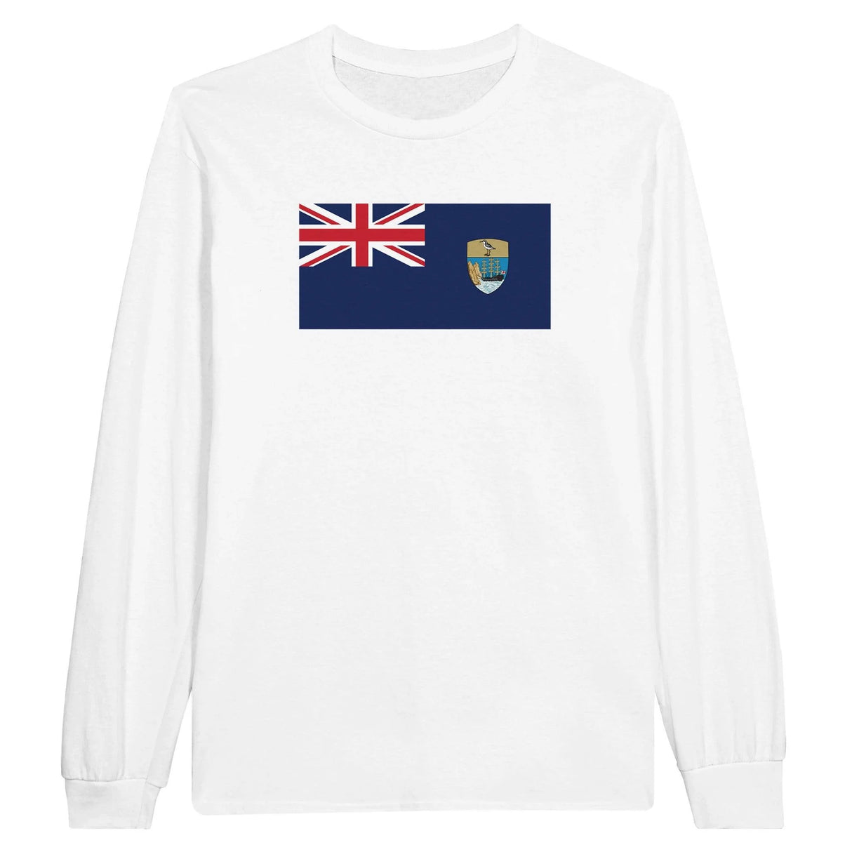 T-shirt manches longues drapeau tristan da cunha coton mélangé