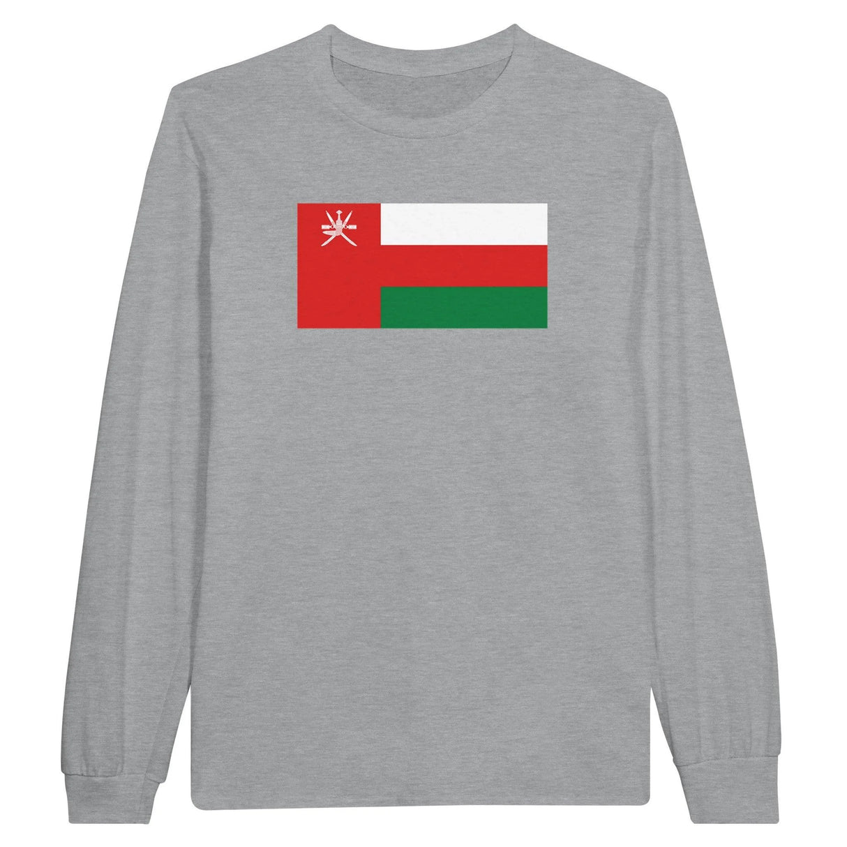 T-shirt manches longues oman coton mélangé drapeau couleur