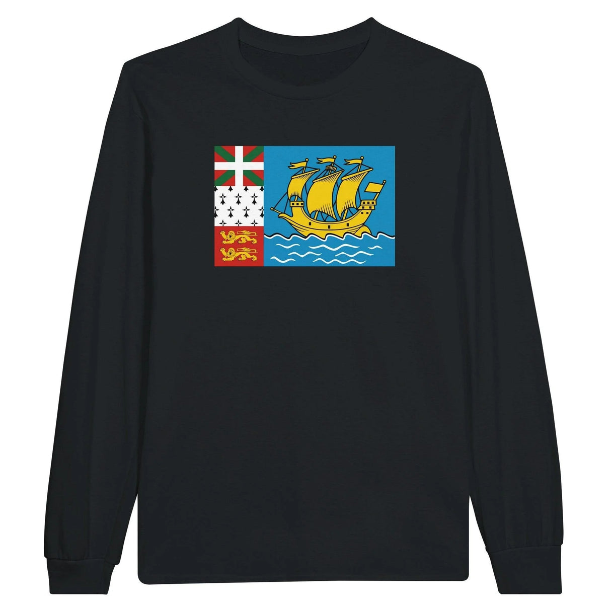 T-shirt manches longues saint-pierre-et-miquelon coton mélangé