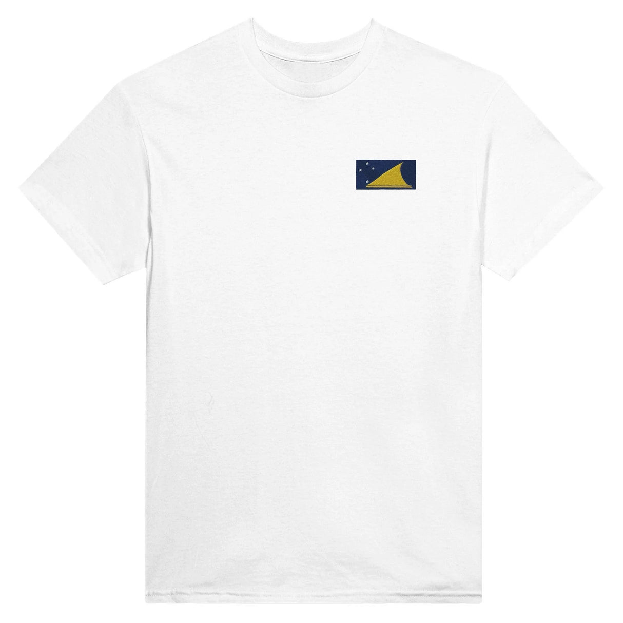 T-shirt tokelau broderie couleur en coton épais mélangé