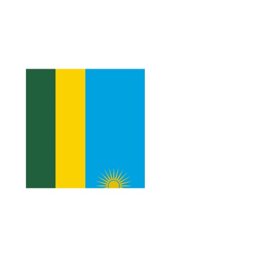 Fanion Table Drapeau Rwanda en Polyester