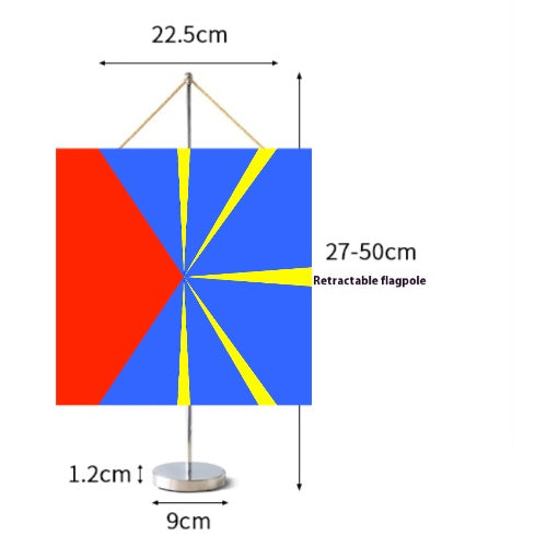 Fanion Table Drapeau Réunion en Polyester