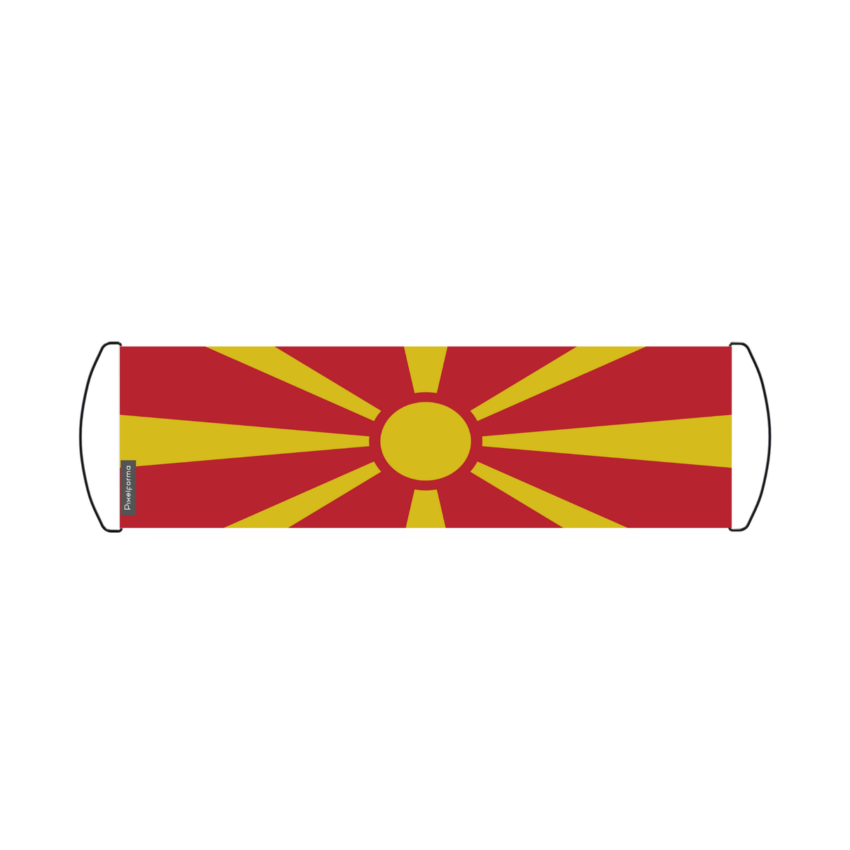 Bandera de desplazamiento de la bandera de Macedonia del Norte 