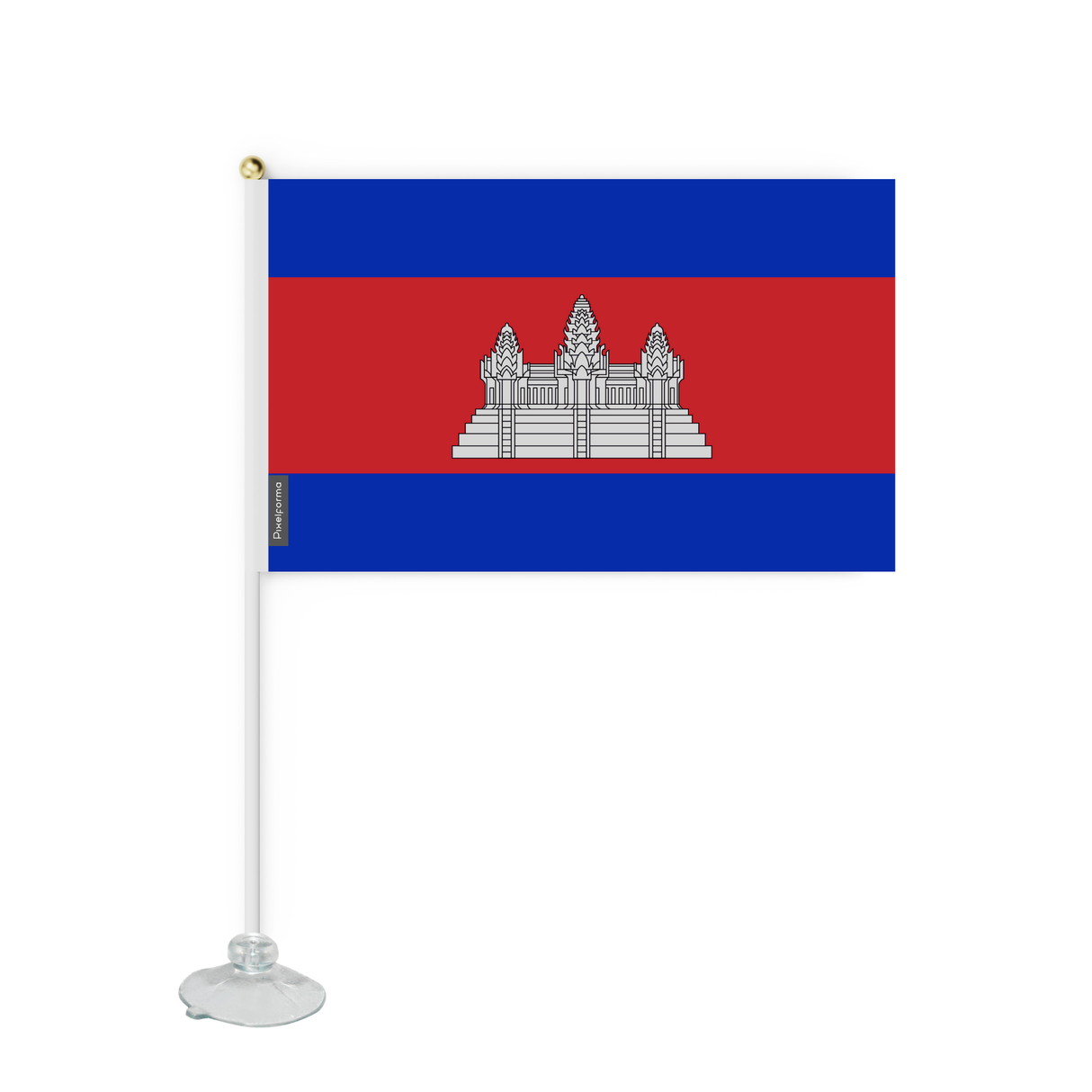 Mini Drapeau Ventouse Cambodge en Polyester